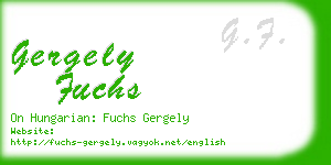 gergely fuchs business card